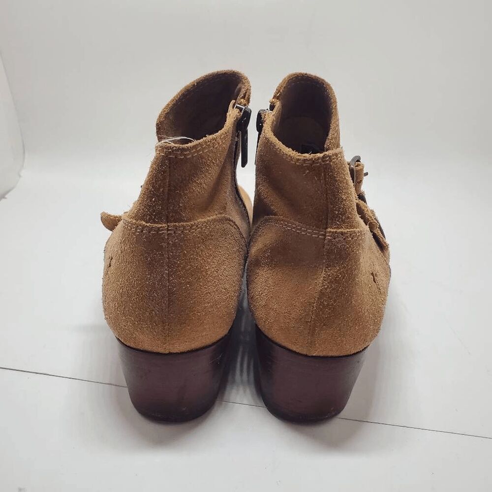 Frye Women's Ray Brown Suede Ankle Triple Buckle Booties 8M - Picture 4 of 12